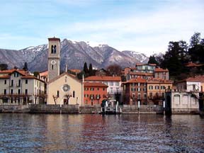 Village view from Lake Como