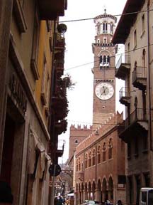 View toward Piazza delle Erbe in Verona