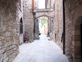 Spello - stone archways