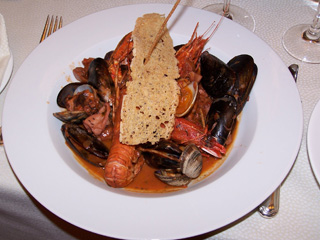 Shellfish never had it so good as in this spicy rendition of fish soup at Tombolo Talasso Resort in Tuscany.