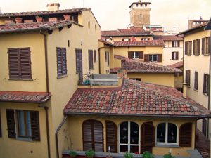 View from our window in Firenze at the Hotel Berchielli.