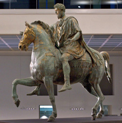 Il Monumento Equestre di Marco Aurelio, Capitoline Museums, Rome, Italy.