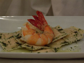 Exquisite shrimp ravioli - Luca Restaurante - Lisboa, Portugal