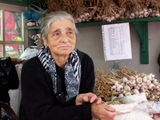 Vendor at Bolhao Mercado in Porto